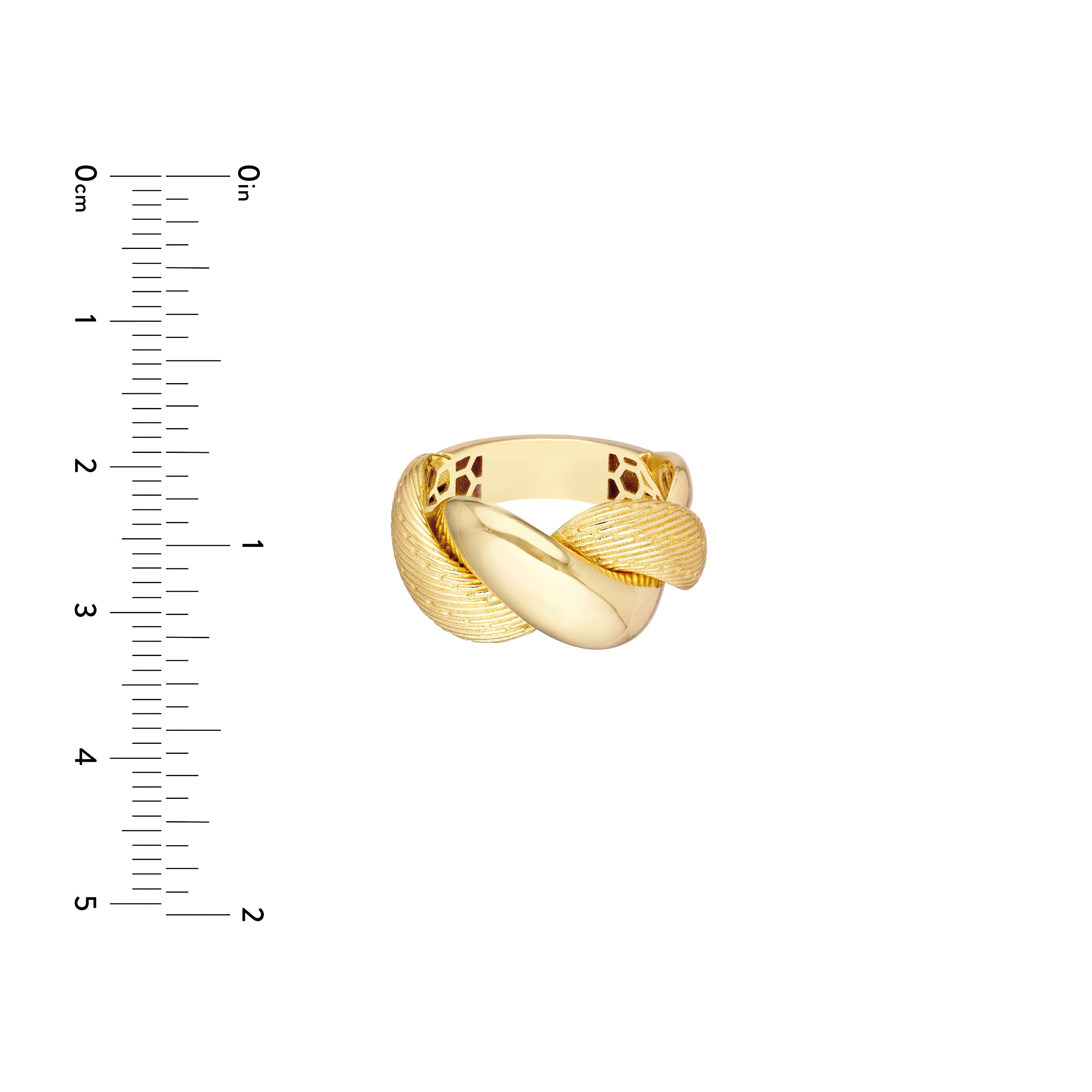 Textured and Polished Twist Ring — ALT4