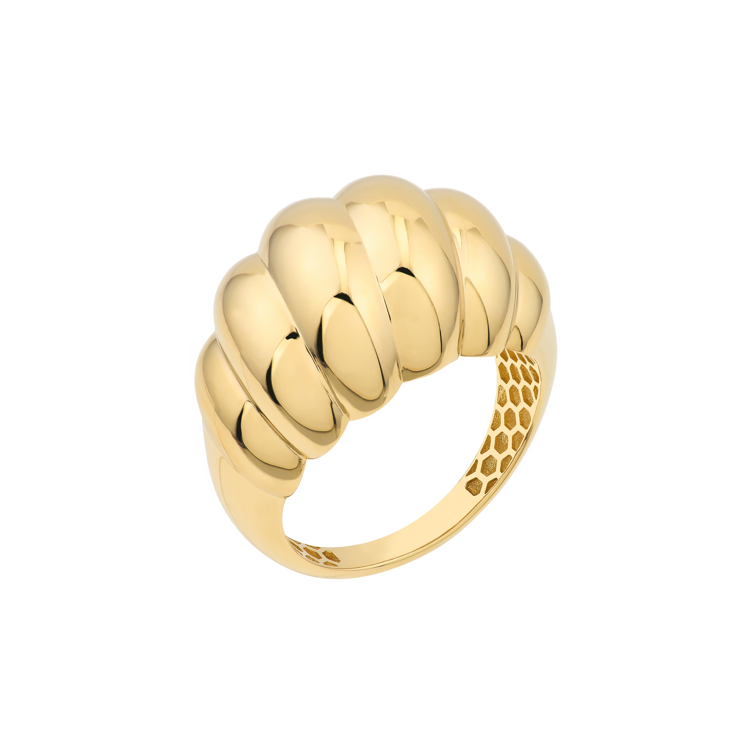 Twisted Polished Dome Ring — ALT1