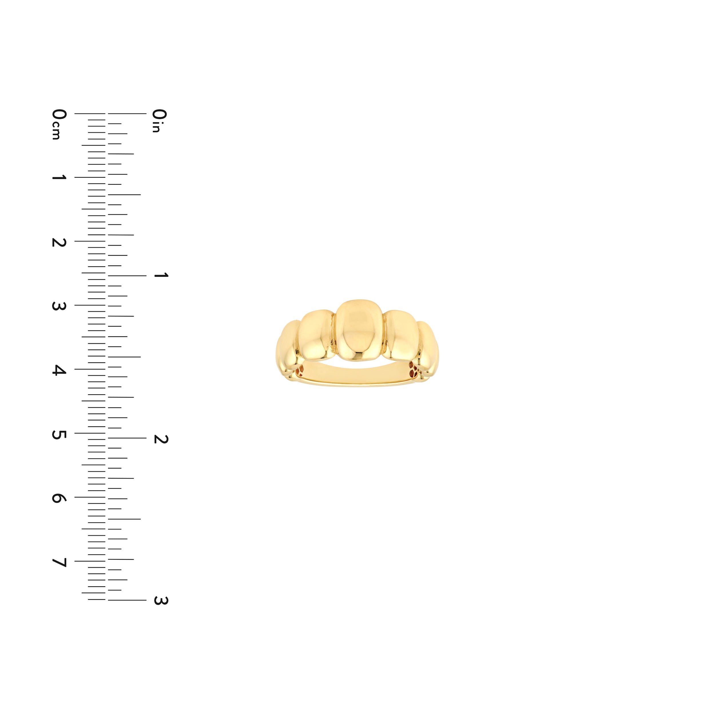 Graduated Puffy Rectangle Ring — ALT3