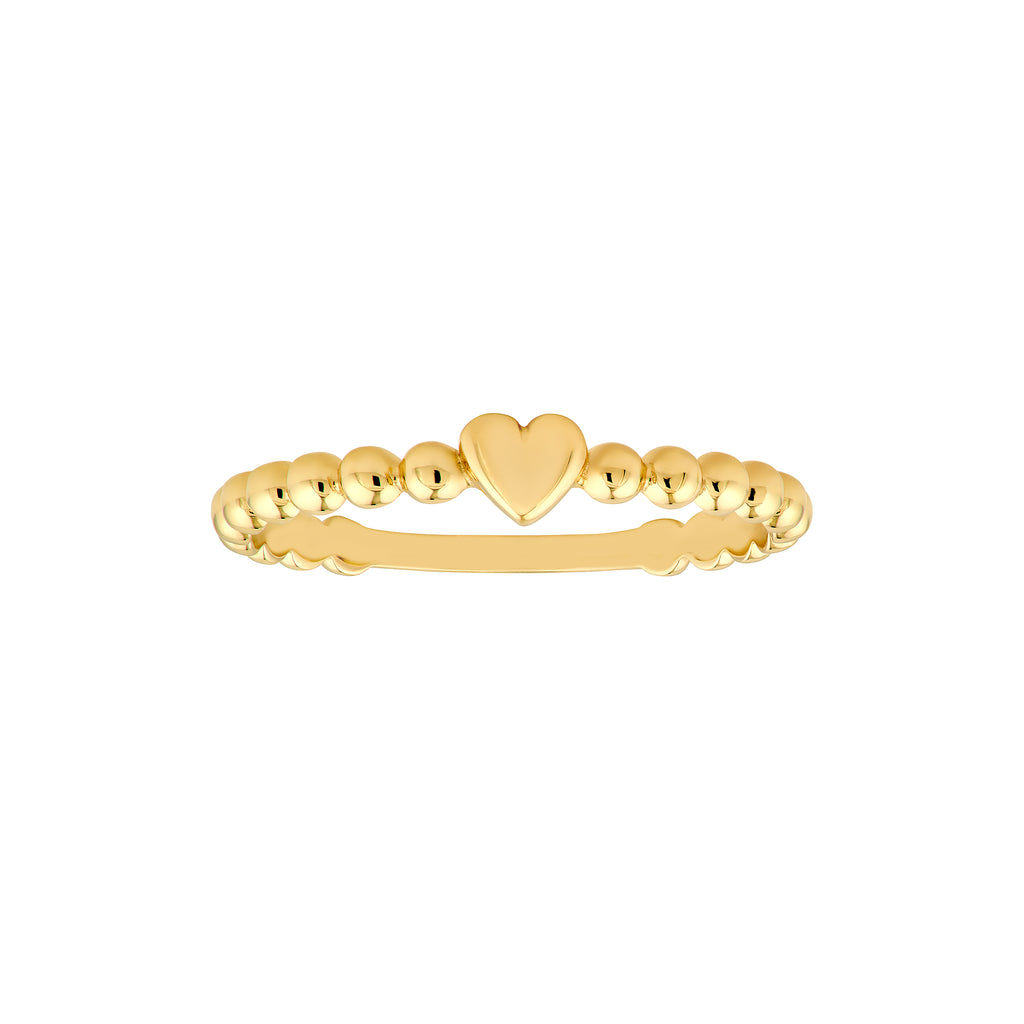 Heart Beaded Band Ring