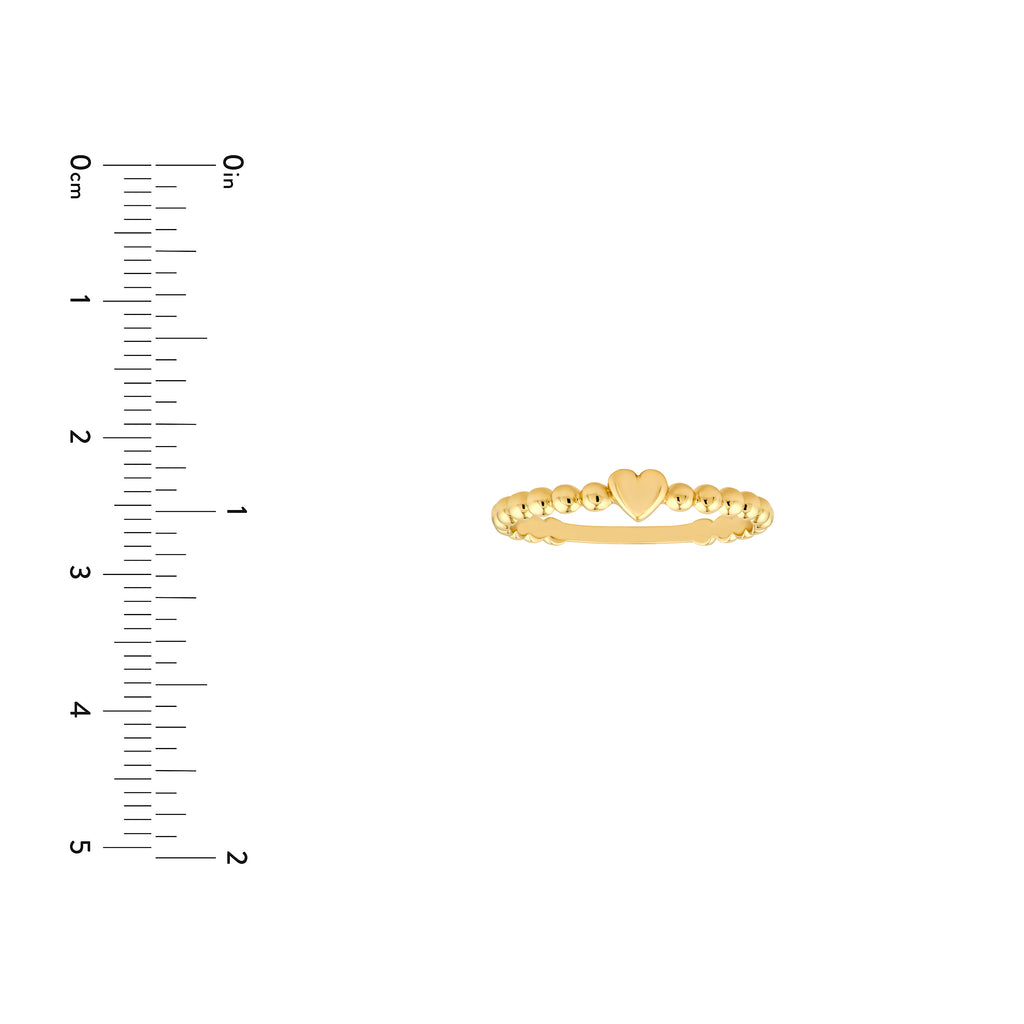 Heart Beaded Band Ring — ALT3