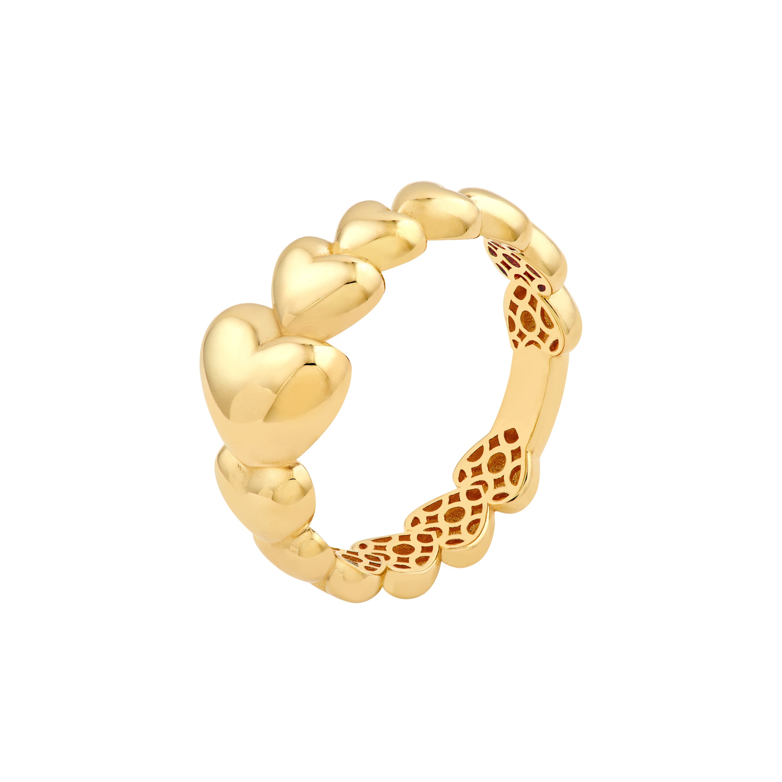 Graduated Angled Heart Ring — ALT1