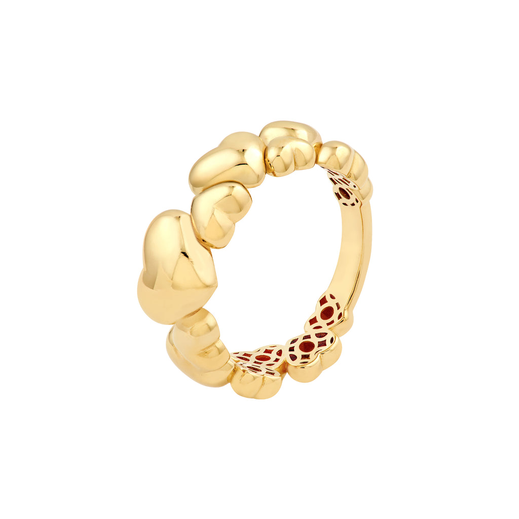 Alternating Puffy Hearts Ring — ALT1
