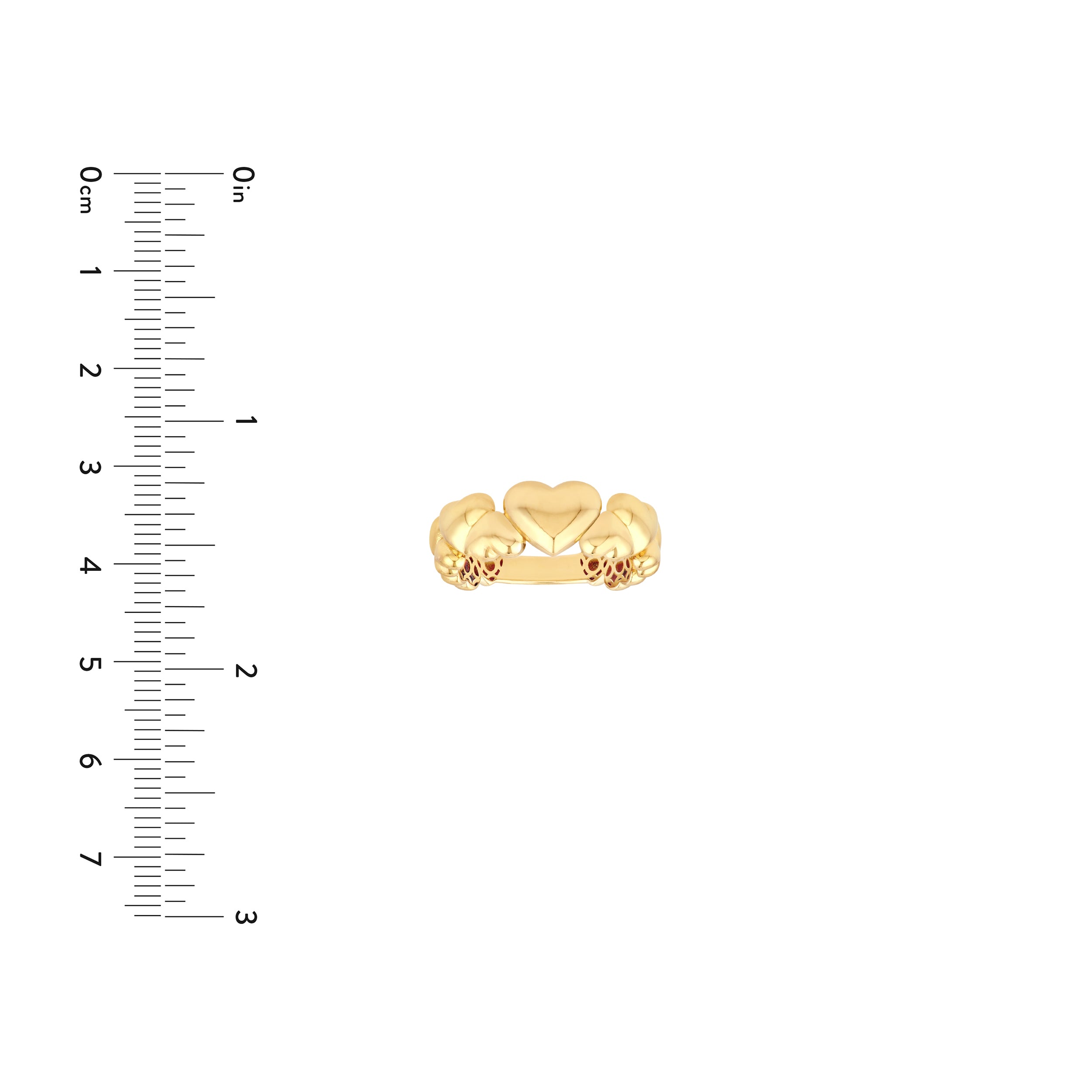 Alternating Puffy Hearts Ring — ALT3