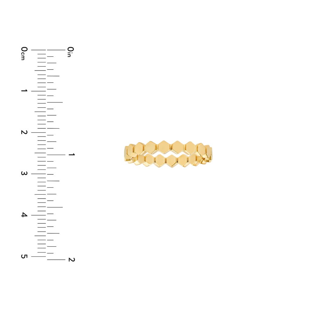Hexagonal Bead Band Ring — ALT4