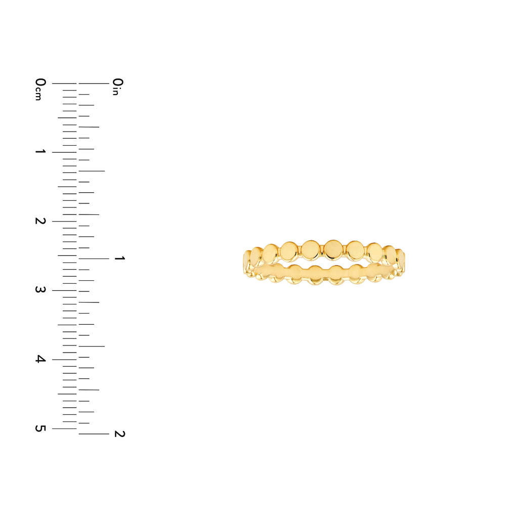 Flat Oval Beaded Band Ring — ALT3