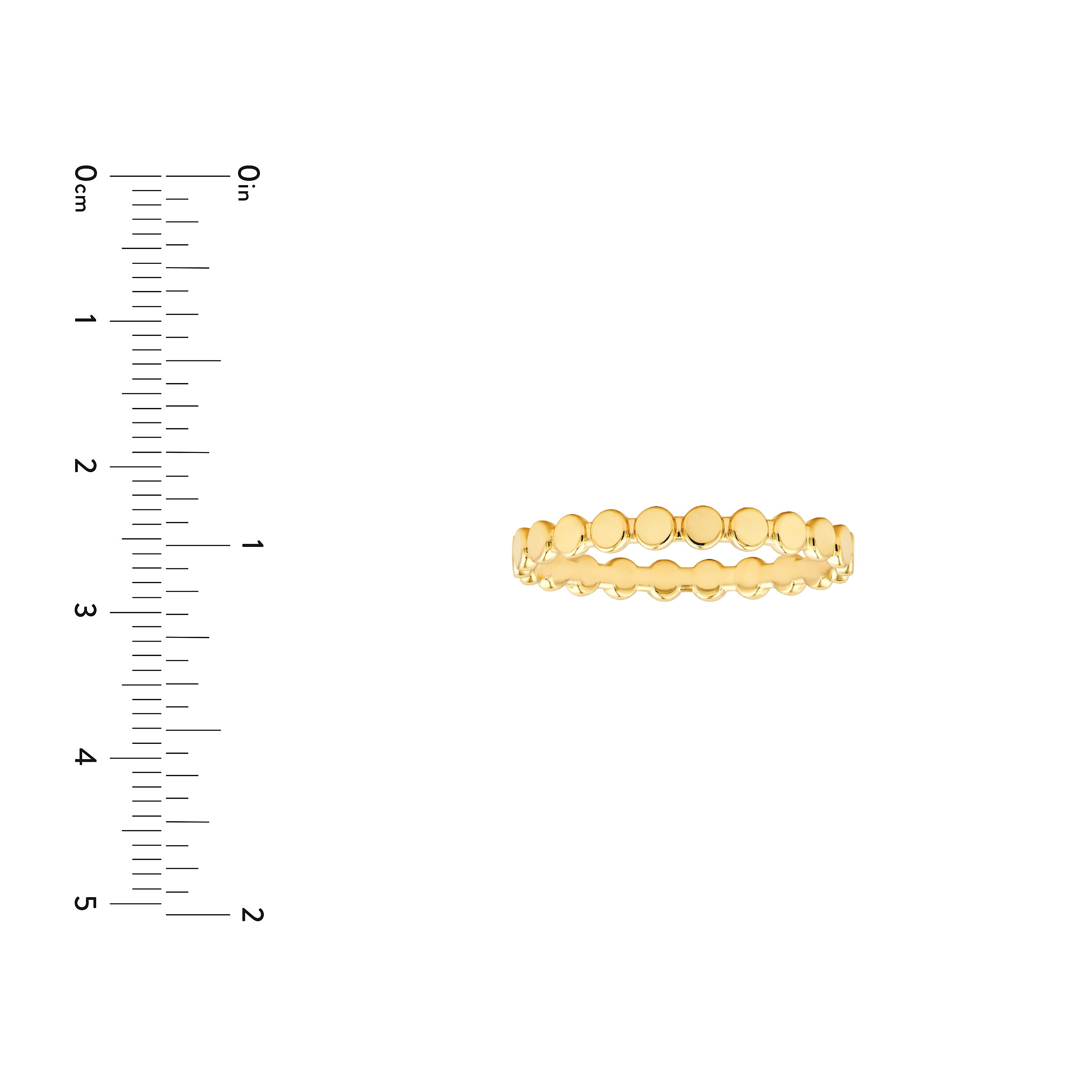 Flat Oval Beaded Band Ring — ALT3