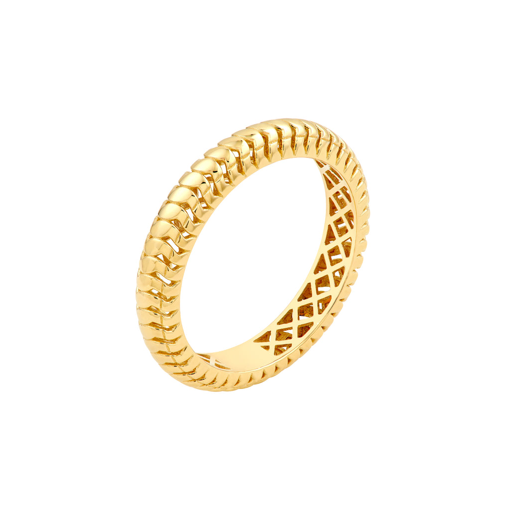 Snake Textured Band Ring — ALT1