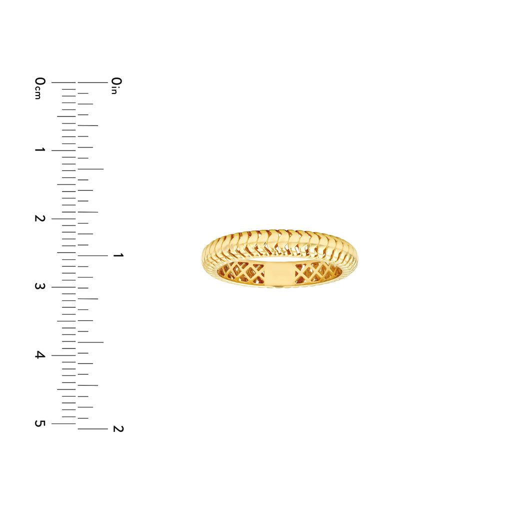 Snake Textured Band Ring — ALT3