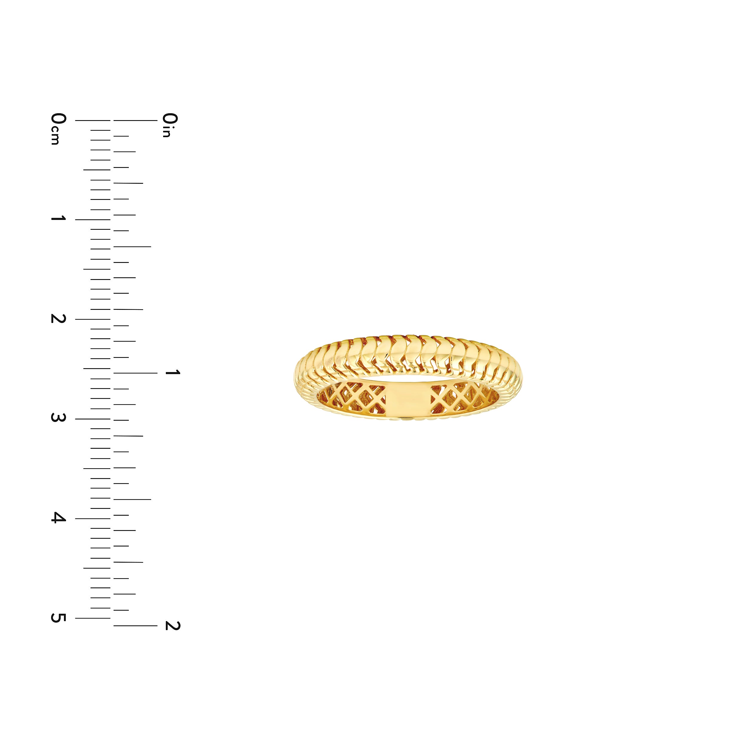 Snake Textured Band Ring — ALT3