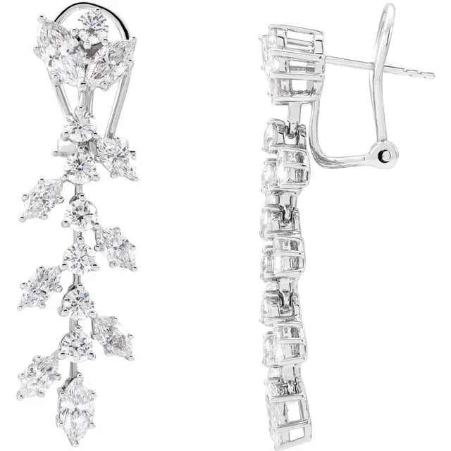 14K White 4 1/4 CTW Lab-Grown Diamond Earrings