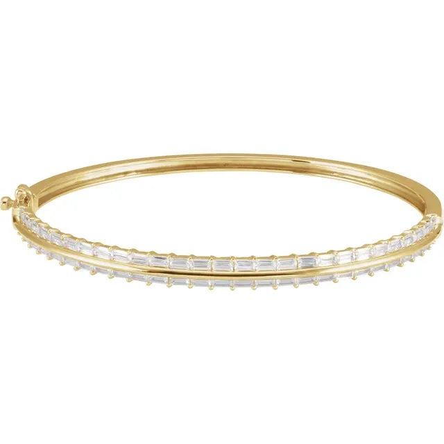 14K Yellow 2 1/6 CTW Lab-Grown Diamond 7" Bangle Bracelet