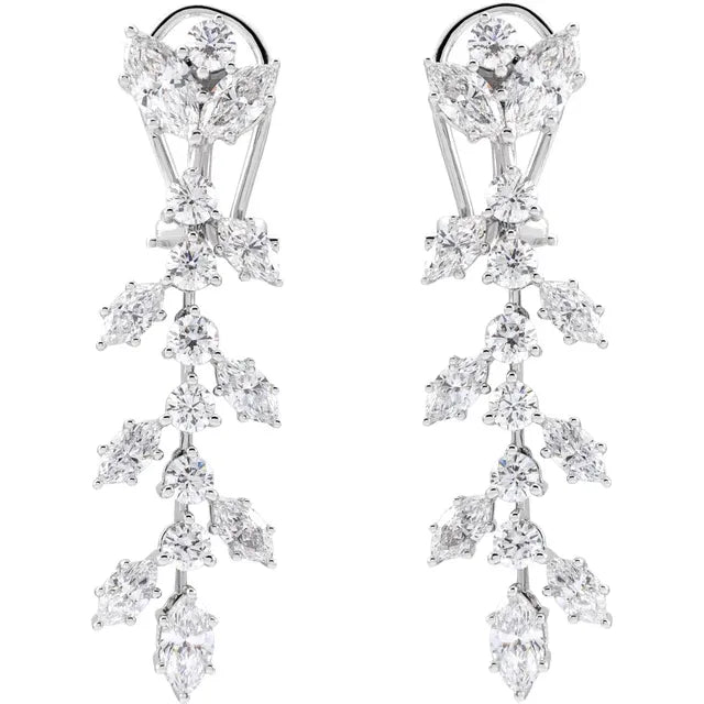14K White 4 1/4 CTW Lab-Grown Diamond Earrings