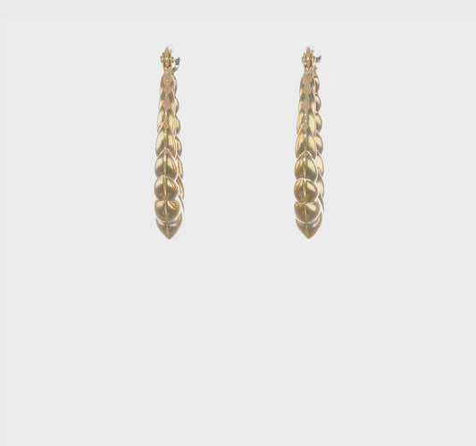 Twisted Gold Hoop Earrings