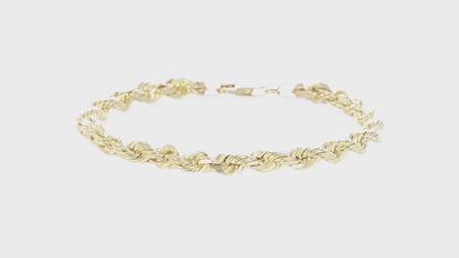 Semi-Solid Gold Rope Bracelet/Anklet