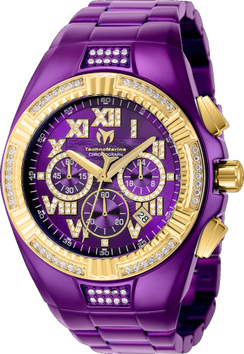 Technomarine Men's TM-121235 Cruise Quartz Chronograph Purple Dial Watch