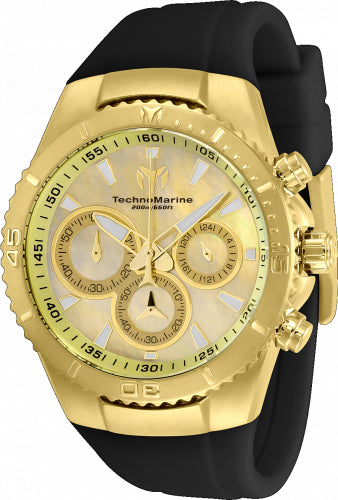 Technomarine Women's TM-220072 Manta Quartz Chronograph Gold Dial Watch