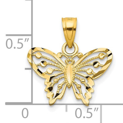 Diamond-Cut Butterfly Charm