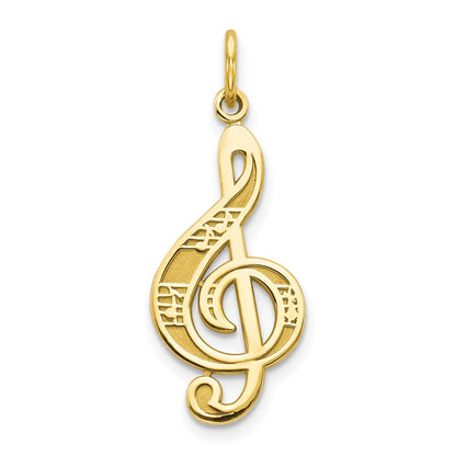 10k Treble Clef Charm