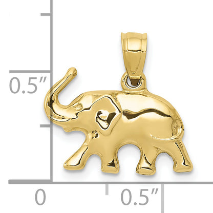 10k 3-D Elephant Pendant