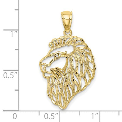 Diamond-Cut Lion Pendant