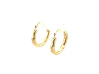 Diamond Cut Hoop Earrings (20mm)