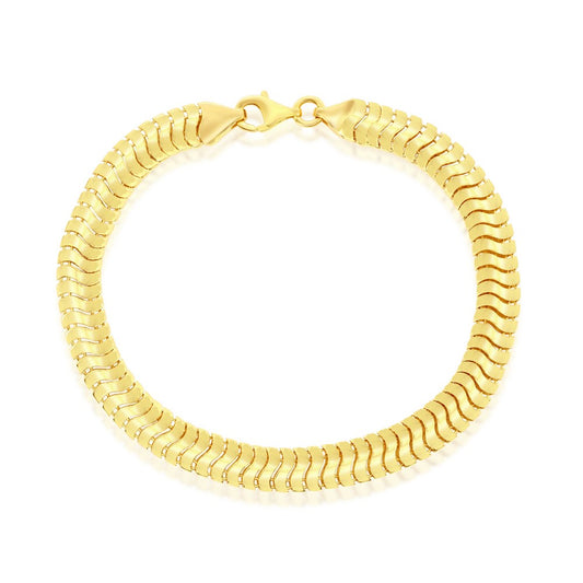 14K Yellow Gold Wave Bracelet