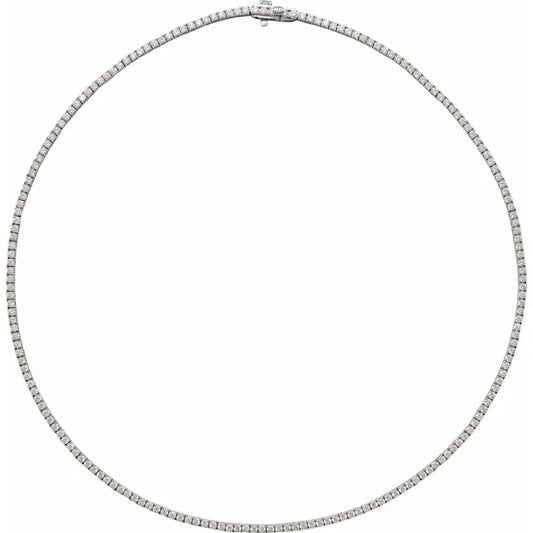 14K 5.75 CTW Diamond 16" Tennis Necklace