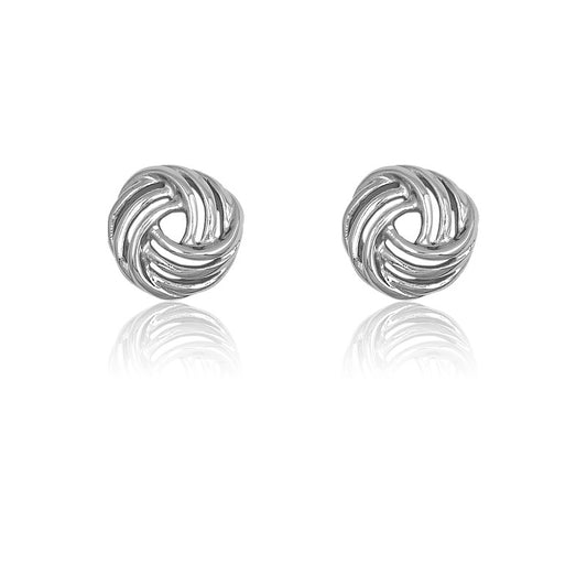 Sterling Silver Circle Knot Earrings