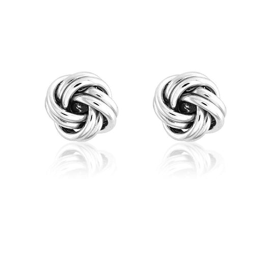 Sterling Silver Love Knot Earrings