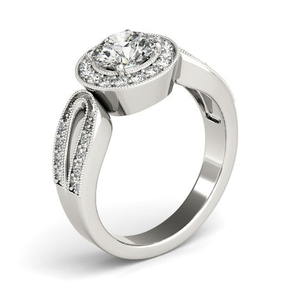 Teardrop Split Band Diamond Engagement Ring (1 1/3 cttw)