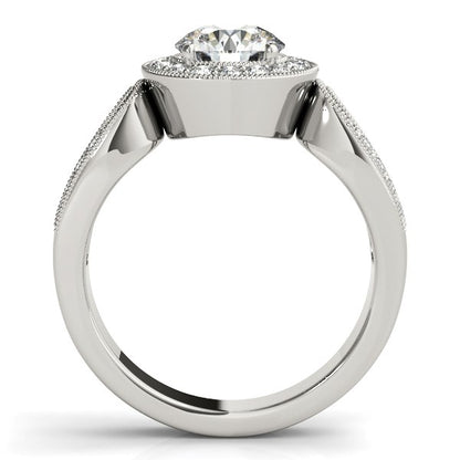 Teardrop Split Band Diamond Engagement Ring (1 1/3 cttw)