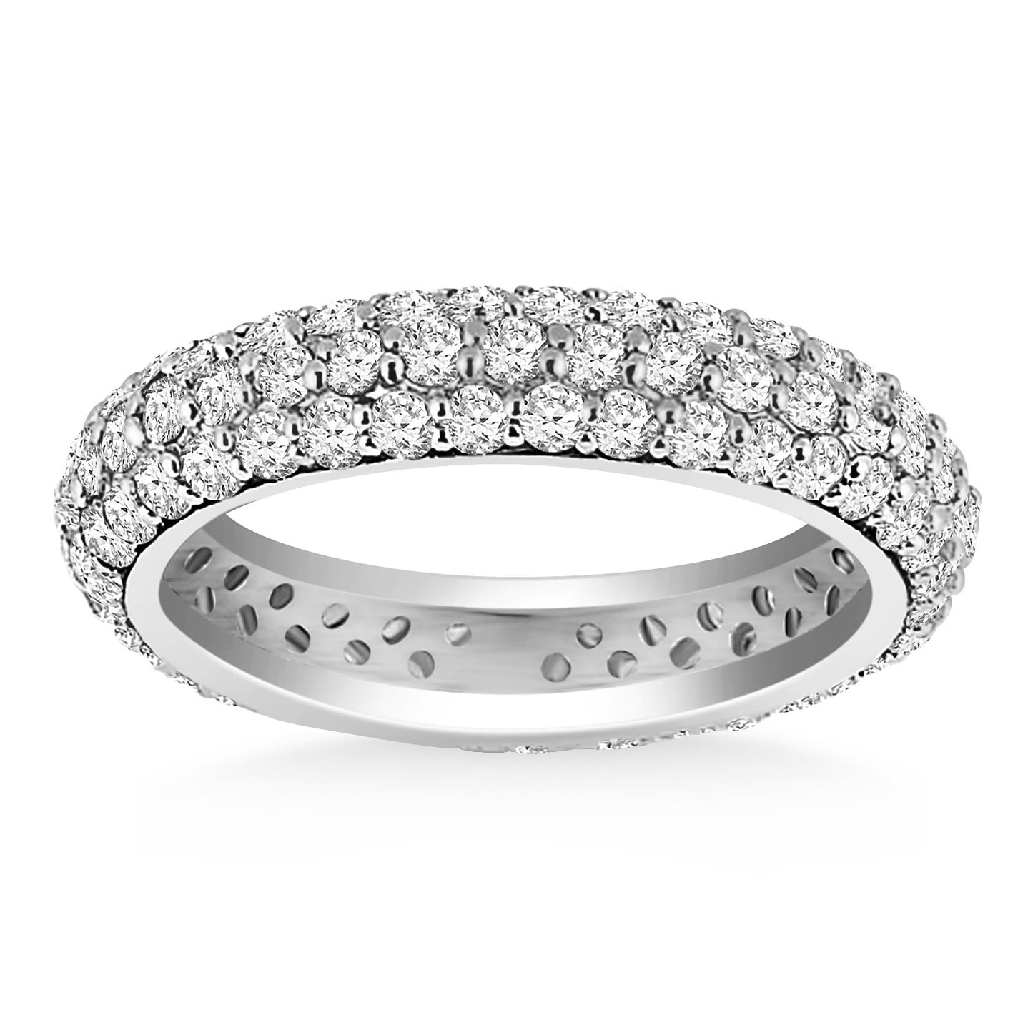 Cupola Round Diamond Eternity Ring