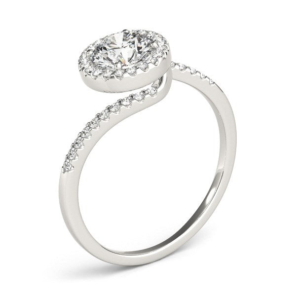 Halo Design Bypass Round Diamond Engagement Ring (5/8 cttw)