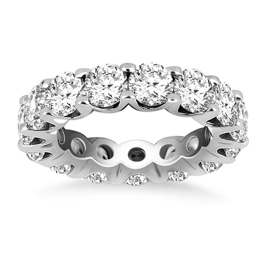 Round Diamond Decorated Eternity Ring