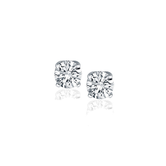 Diamond Four Prong Stud Earrings (1/2 cttw)