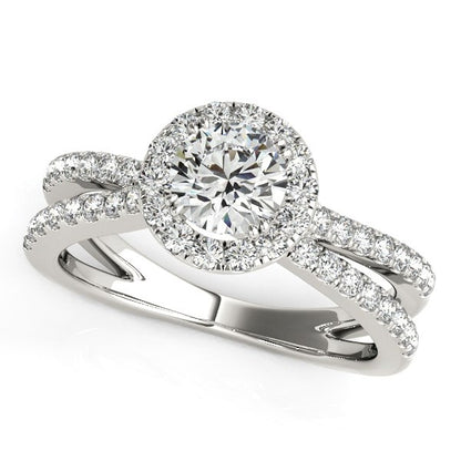 Diamond Engagement Ring with Split Shank Design (1 1/2 cttw)