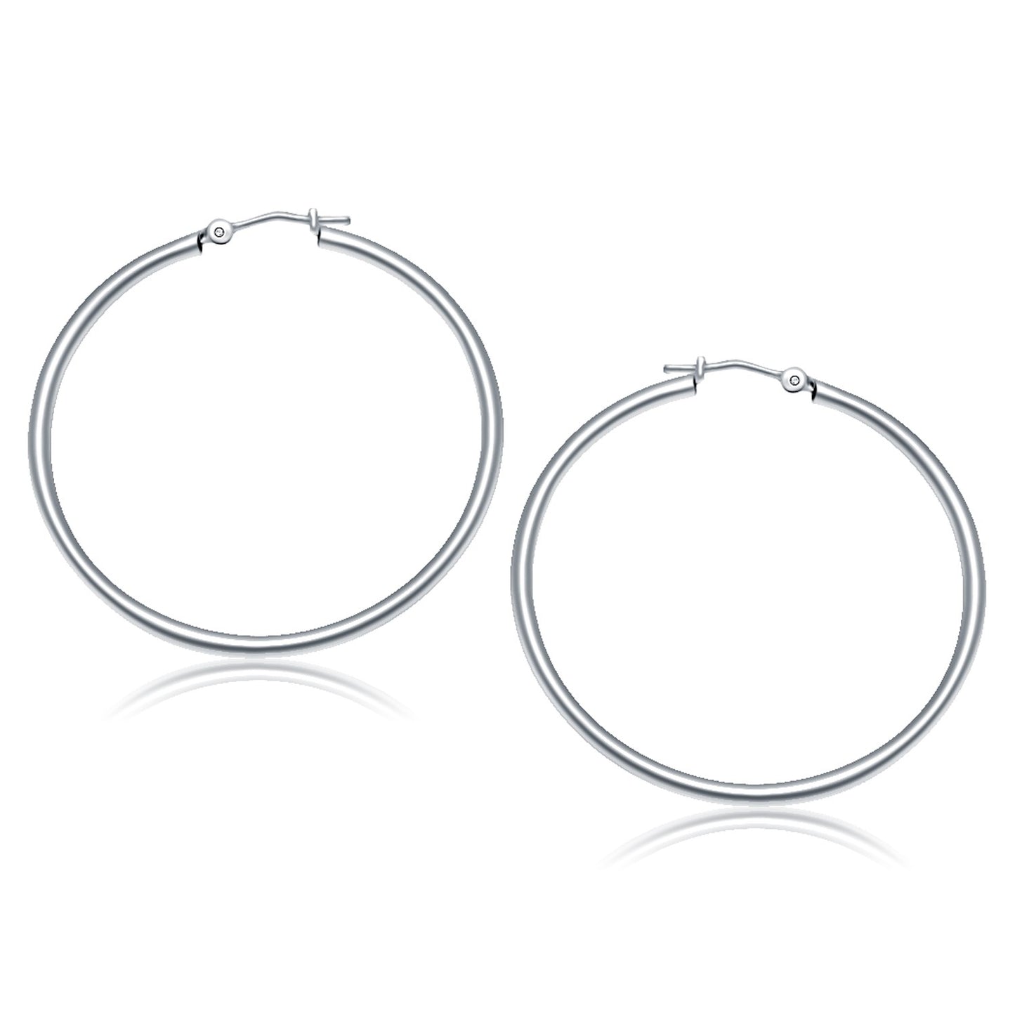 Polished Hoop Earrings (40 mm)