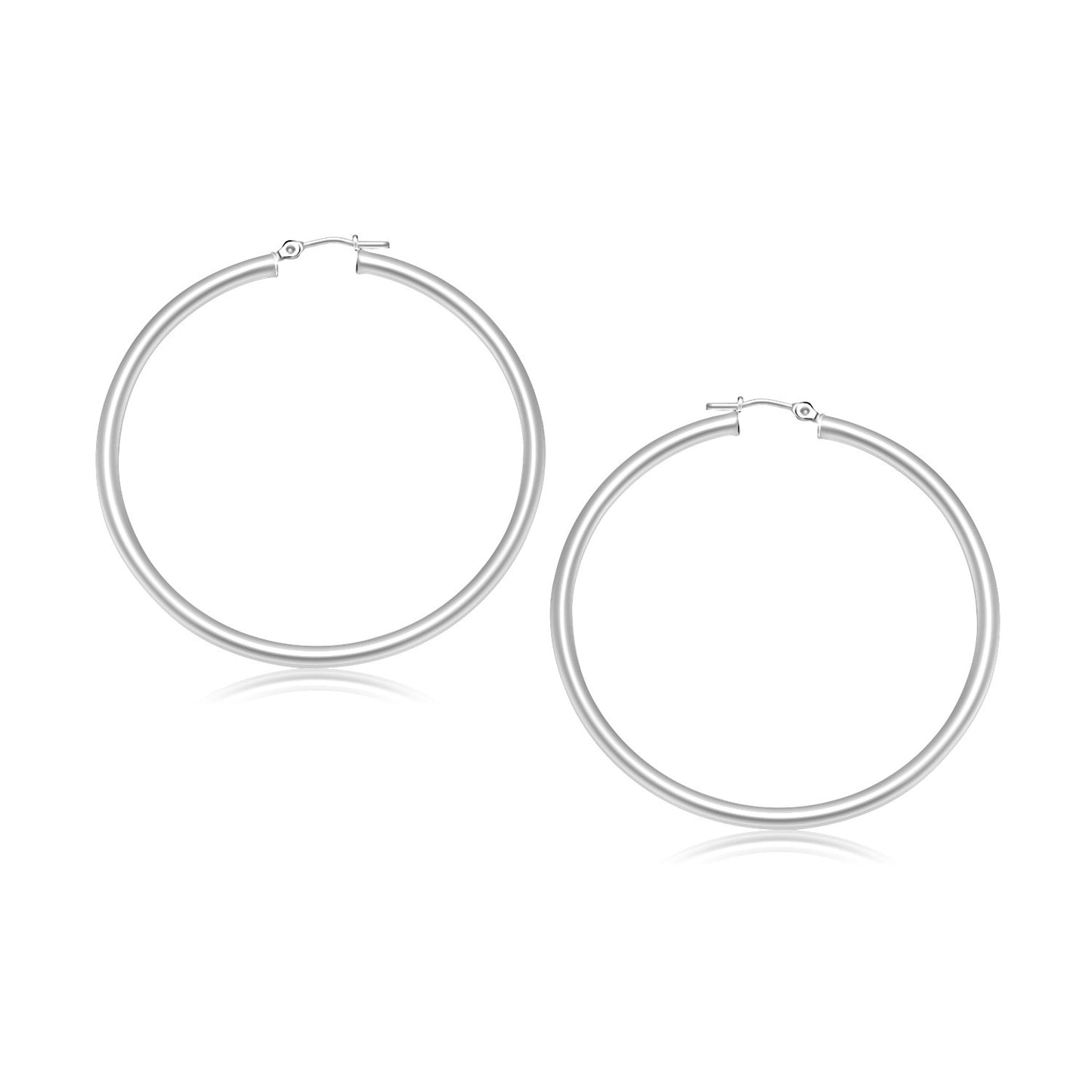 Polished Hoop Earrings (30 mm)
