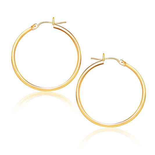 Polished Hoop Earrings (25 mm)