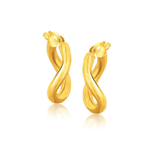 Italian Twist Hoop Earrings (5/8 inch Diameter)