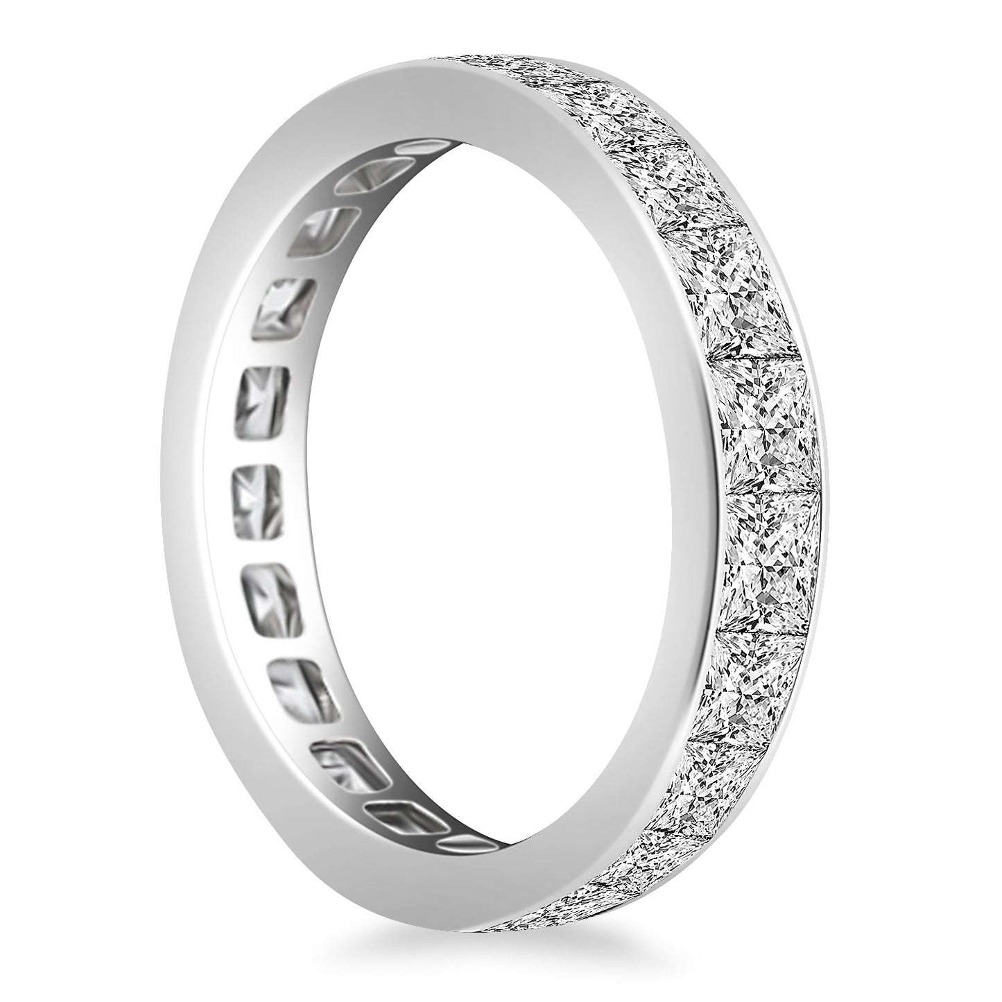 Eternity Ring with Channel Set Princess Cut Diamonds