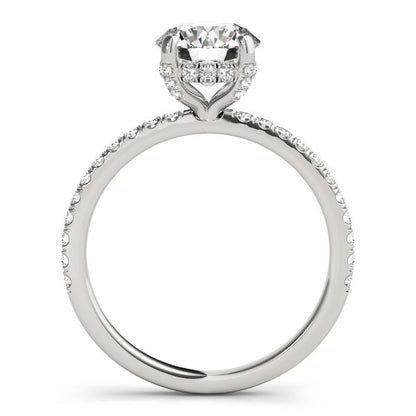 Diamond Engagement Ring with Scalloped Row Band (2 1/4 cttw)