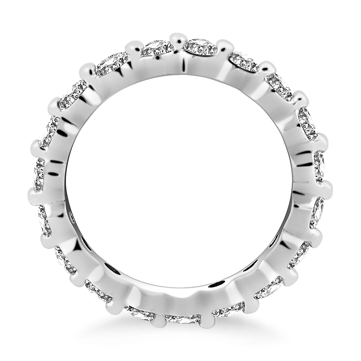Common Prong Round Cut Diamond Eternity Ring