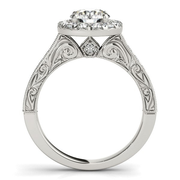 Round Diamond Engagement Ring with Stylish Shank (1 5/8 cttw)