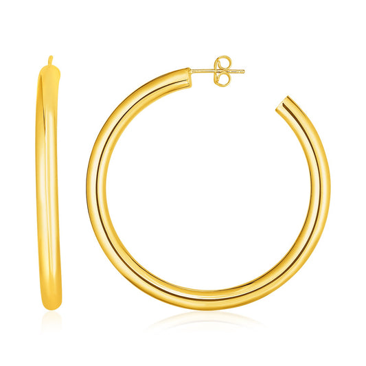 Large Polished Hoop Earrings (47mm)