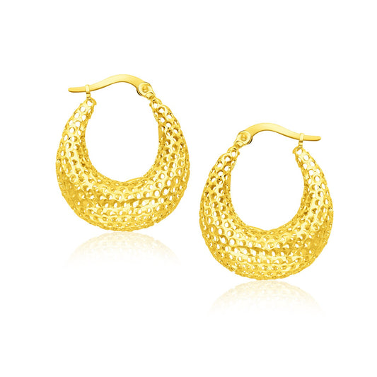 Mesh Style Graduated Hoop Earrings