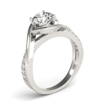 Split Band Round Bypass Diamond Engagement Ring (1 1/8 cttw)