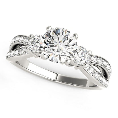 Split Shank Round Diamond Engagement Ring (1 5/8 cttw)