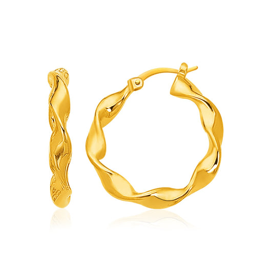 Large Twisted Hoop Earrings